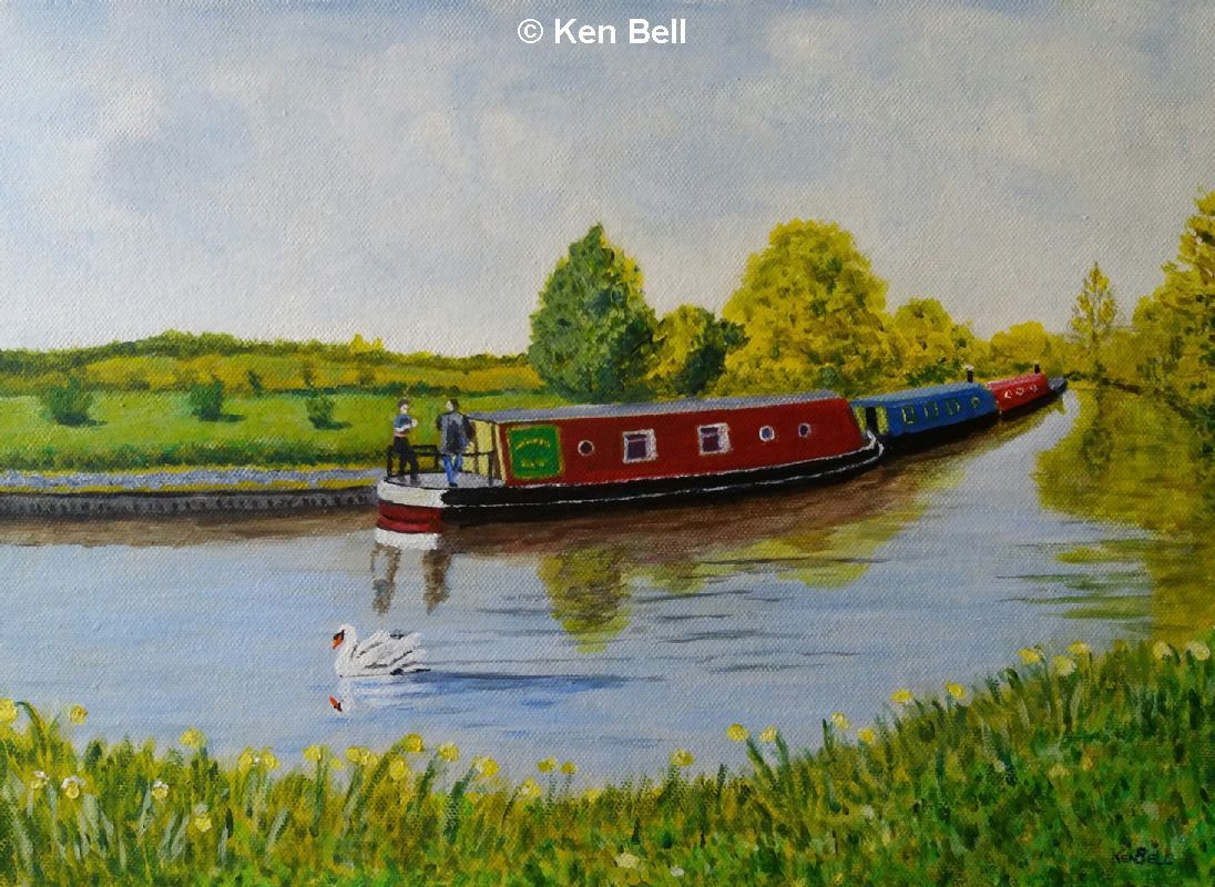 Canalside painting.